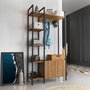 Hanah Home Doga Recibidor Industrial Nogal y Negro